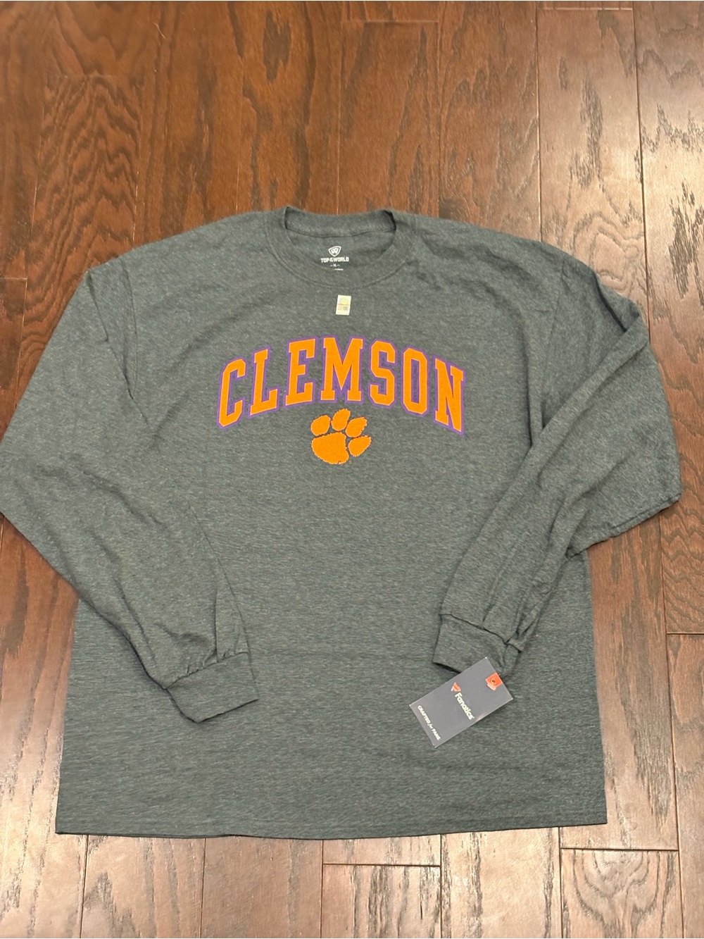 NEW Clemson Tigers Heathered Gray Long Sleeve Shirt Men's Size XL NWT NCAA Fan